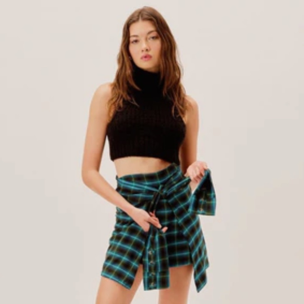 For love and lemons Dominique sweater top crop backless